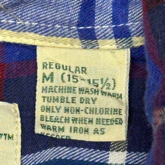 Vintage St John’s Bay Plaid Button Down Shirt Made in USA Medium GUC - Picture 5 of 6